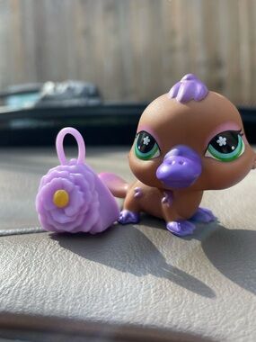 Littlest Pet Shop Brown Purple Platypus